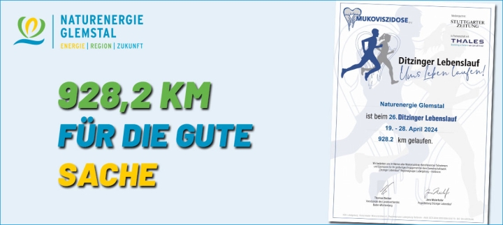 Naturenergie Glemstal | 928,2 Kilometer für die Gute Sache